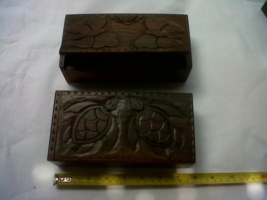 Box10.20cm x 10cm x 5cm.($5) ebony wood
