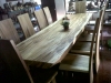 TB06. mahogany wooden table, size 300cm x 85-100cm x thick 10 cm, 10 chair mahogany wood, package price  (U$D 1750 1 set)